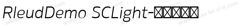 RleudDemo SCLight字体转换